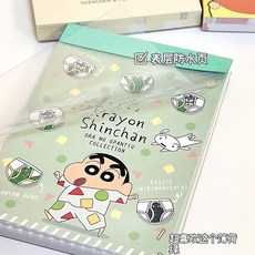 蠟筆小新系列 筆記本本子2024年新款迷你豆豆本口袋本a7活頁內芯, A7 口袋本 小新睡衣-單本, 1個