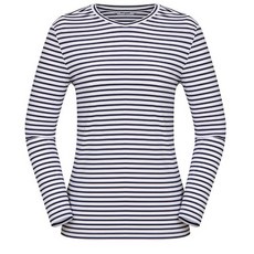 웨스트우드 여성 스트라이프 긴팔 라운드 티셔츠_WL1WTTR402