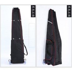 펜싱 가방 이동식 카트 검정 빨간색 포켓이 수납가방 기린 편리 라운드 수납 보관, 블랙 장비 1세트 포함, 1개