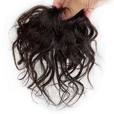 센스모드니 프리미엄 인모 웨이브 정수리 뽕 부분가발, 블랙, 1개