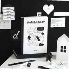 아이코닉 다이어리 2026 PVC 플래너 두들 커버형 위클리 미니파일구성 59000EA 1EA, 03 라일락