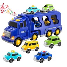 소방차 경찰차 중장비 트럭 트레일러 5종 세트 미니자동차 MJS JOYFUL, 자동차 트럭, 1개