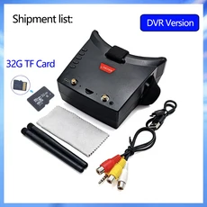 SLONWAKE FPV 고글 3인치 5.8G 아날로그 DVR 모듈 탑재 초저지연 드론 레이싱 액세서리, 02 3inch Goggles DVR B