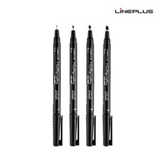 [바이오피스M] 라인플러스 캘리 그라피 펜 독학 연습 사각닙 납작 팬 글씨체 수업 검정 사인펜 싸인펜 손글씨 용품 방과후 학교 돌봄 교실 미술 성인 취미 클래스 준비물 재료, 라인플러스 캘리그라피펜(2mm)