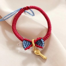 儒家寶寶 純金9999/純銀 彌月金飾 手繩/編織手繩/手鍊 (蝴蝶結/金湯匙/銀湯匙) 滿月禮