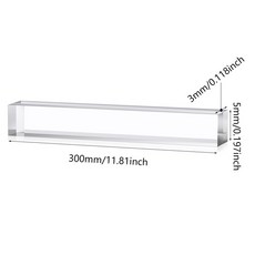 1개 투명 사각 아크릴 막대 DIY 공예용 디스플레이 스탠드 광택 처리된 가장자리 다양한 크기, 03 3x5x300mm 1pcs