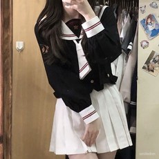 砂糖時光 熊醬JK櫻知少女刺繡中間服水手服jk製服正版水手服原創