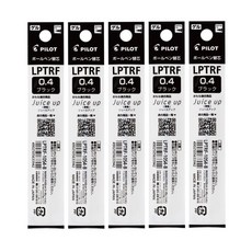 파이롯트 쥬스업 3/4색 다색볼펜 리필심 0.4mm, 0.4 리필 블랙, 5개
