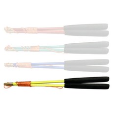 三軸承安全培鈴高速扯鈴，彩色專業軟式扯鈴含玻璃纖維棒, 1個, 纖維扯鈴棒【黃】