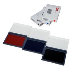 新力牌 橡皮章專用高品質水性油性快乾型印台 事務用品 特殊材質不滅印油專用打印台, 1個, 3F中尺寸印台:7*11 公分,水性印台(藍色)