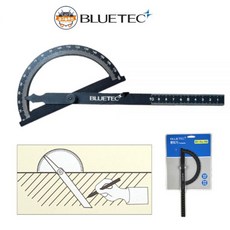 블루텍 분도기 BD-No.19B 각도측정 앵글작업시사용 다용도분도기, BD-No.19B (406-4547)