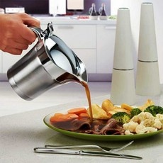 뷔페 스텐 손잡이 소스통 레스토랑 식당 양념통 보온 호텔 스몰 가정용 스테인리스 스텐통, 2. 750ml, 라지 750ml