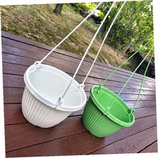 벽걸이 매달기 행잉 플라스틱 화분 실내 베란다 공중 식물 재배 인테리어 장식, 1개, 그린