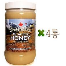 웨스턴세이지 캐나다 석청 빙하 꿀 허니 1kg+정품보증서 캐나다 직배송, 1kg, 4개
