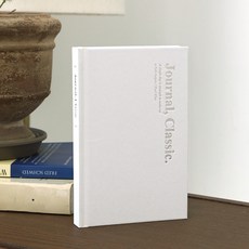 클랙식 저널 일기장 양장 일기 노트 데일리 다이어리, 1개, 화이트