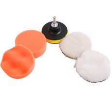 라인테크 전동 광택패드 6종세트 광택스펀지 100mm 차량용 스펀지패드, 주황색, 1세트