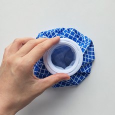 골프 얼음주머니 찜질주머니 휴대용 얼음팩 냉온 찜질팩 냉찜질 대형 아이스팩 여름 라운딩, 체크_블루, S, 1개