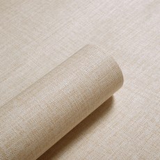 마포 텍스처 셀프 접착 벽지 방수 방습 방오 다색 실내 인테리어 벽지, 베이지