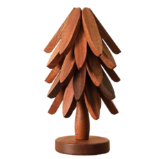 楠竹實木隔熱墊 自然收縮隔熱墊 超快散熱實木餐墊 杯墊防燙墊 餐桌隔熱墊, 1個, 胡桃色