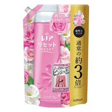 Lenor 蘭諾 Reset防皺消臭衣物柔軟精超值補充包 清新玫瑰&自然花卉香, 1包, 1.42L