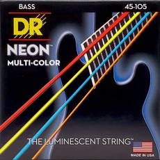 DR NEON 爵士貝斯弦 Multi-color NMCB-45 不鏽鋼 彩虹弦 45-105, 1個