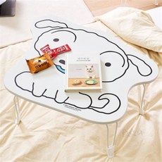 흰둥이 얼굴 접이식간이테이블 휴대용테이블 캐릭터테이블