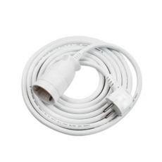 원스탑 고용량 1구 연장코드선 16A, 2m, 흰색, 1개