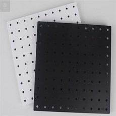 ABS 페그보드 벽 인테리어 소품 수납 정리 자취, 흰색, 검정, 1개