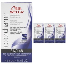 웰라 컬러참 퍼머넌트 리퀴드 헤어컬러 42ml, 4개, Dark Ash Brown