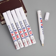 필기도구 화이트 마커펜 2mm 유성잉크