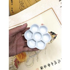 지원필방 꽃 접시 예쁜 연하늘 부케 무자기 플레이트, 1개, 기본 색상