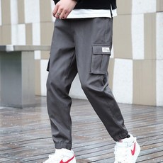 편안한 남자 작업용 면 스판 조거 팬츠