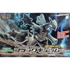 BANDAI 正版 Pokemon 組裝模型 冰龍暗黑酋雷姆 黑酋雷姆 No.27, 1個