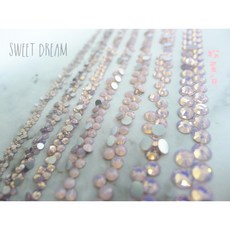 粉蛋白玻璃水鑽100顆入，美甲亮鑽，指甲裝飾平底鑽，多色可選, 1個, 粉蛋白ss06【100顆】