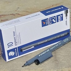 스테들러 0.8mm Fineliner pigment liner 블랙 1다스 bog+344Yx