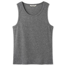 [국내정품] 베이스모먼트 나시타이트핏 골지 슬리브리스 멜란지 그레이 205687