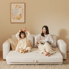 한샘 매그 라운지 스마트패브릭 소파베드 방문설치, 오트밀
