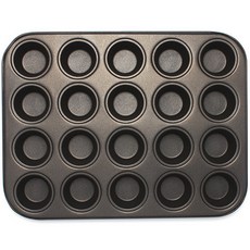 홈뿌지원형팬 20구 양면코팅 (D양) 미니머핀틀, 1개