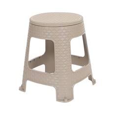 지오리빙 플라스틱 라탄 의자, 라탄의자 회전(그레이), 1개