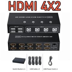 HDMI KVM 스위치 듀얼 모니터 디스플레이 포트 USB KVM 스위치 듀얼 디스플레이 DP HDMI USB 스위치 KVM 스위처 4X2 2X2, [01] check remarks, 4) HDMI 4X2 - check details, 4) HDMI 4X2 - check details