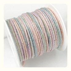 [목화상회] 그라데이션 펄 1.5mm 면사 매듭실, 파스텔, 1개