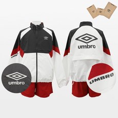 엄브로 팝러쉬 컬러블럭 스탠넥 바람막이 자켓 여름 반바지 아노락 셋업 남성 여성 공용 미드차콜 레드 happyJ 보증택