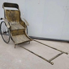 엔틱 인력거 장식품 라운지 개화기 일본식 소품 호텔, 앤티크브론즈, 1개, 1매