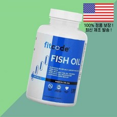 핏코드 피쉬오일 오메가3 DHA EPA 오메가쓰리 120소프트젤 소프트젤 캡슐당 1000mg fitcode Fish Oil 120 Softgels per Softgel, 1, 120