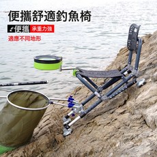 多功能可調靠背四腳鋁合金釣魚椅 輕便承重 可摺疊, 套餐一:如圖所示, 1