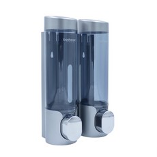 샴푸통 무타공 디스펜서 욕실 벽걸이 주방 고급 호텔 바디워시 물비누 320ml, 프리미엄 카리스 럭셔리 실버, 2개