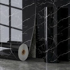 에이제이케이 [정품] 붙이는 벽지 데코타일 폼블럭 대리석 롤 타일시트지 60x300cm, 1개, 스페이스 블랙