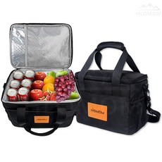 HLOMOM 多用途保冷袋，大容量保溫便當袋，戶外野餐保鮮袋，保冷保溫效果佳，輕巧便攜，多種顏色可選, 黑色, 1個