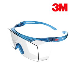 3M 보안경 SF-3701AS 보호안경 김서림방지 UV차단, 1개, 블루