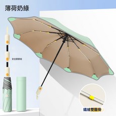 新款按鈕全自動手柄圓角節節收三折傘兒童傘防曬遮陽彩膠傘